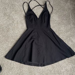 Lulus strappy black dress size medium